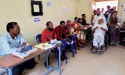 At New Gajuwaka polling station