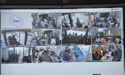 Kurnool: District collector Dr G Srijana and Superintendent of police, G Krishna Kanth monitoring the  polling process across the district  through web casting.