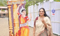 Kurnool: Kurnool district collector Dr G Srijana franchised her vote.