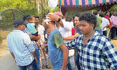The injured patients being shifted to a hospital in Visakhapatnam on Monday