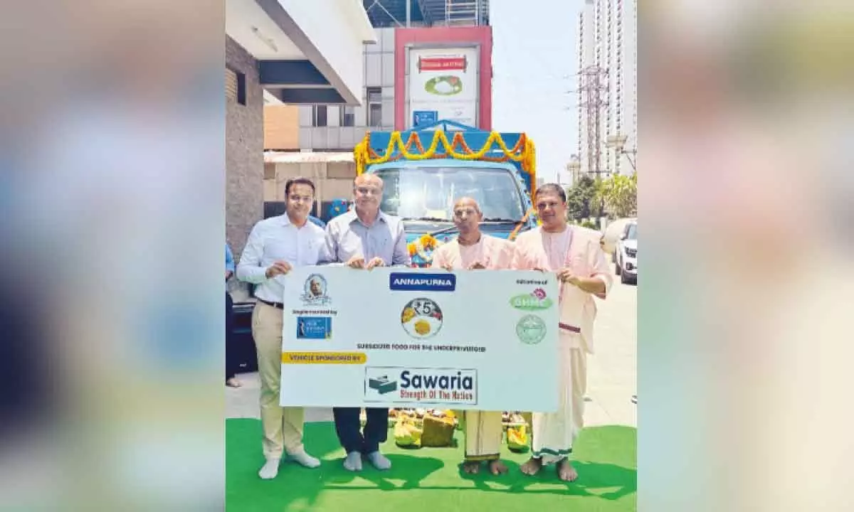 Electric mini truck donated for delivering food to needy