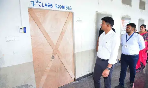 District Election Officer and Collector P Arun Babu inspecting strong rooms in Puttaparthi on Thursday