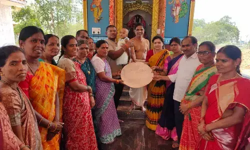 Gift of Kilo silver wheel to Santoshimatha Goddess