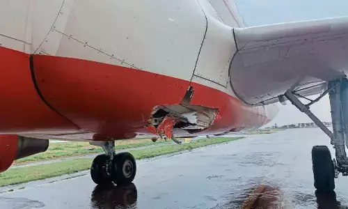 Airbus collides with towing vehicle in Pune