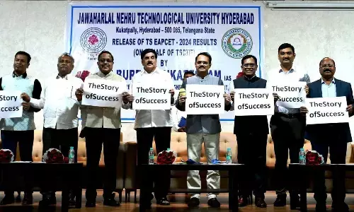 Principal Secretary (Education) Burra Venkatesham releasing Telangana TS EAPCET 2024 results in Hyderabad on Saturday