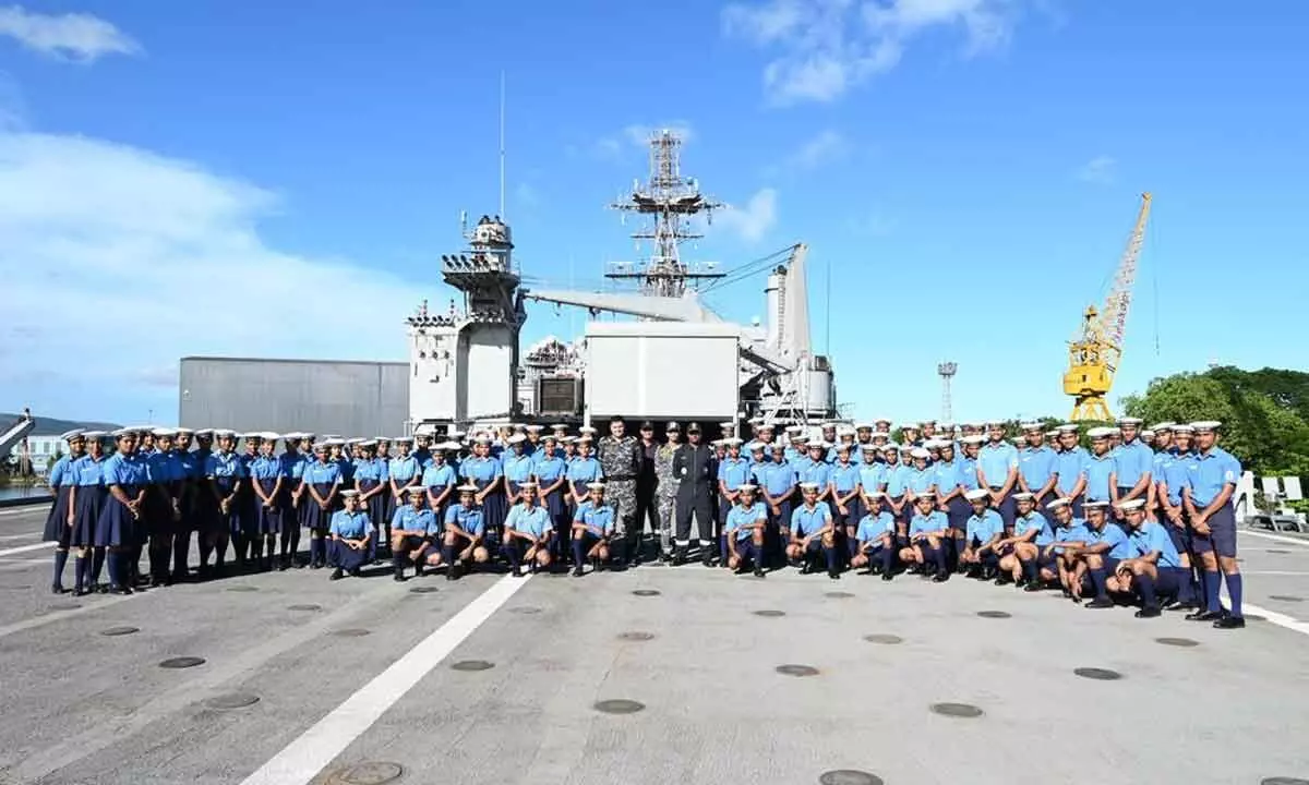 Sea Cadet Corps cadets during their educational tour