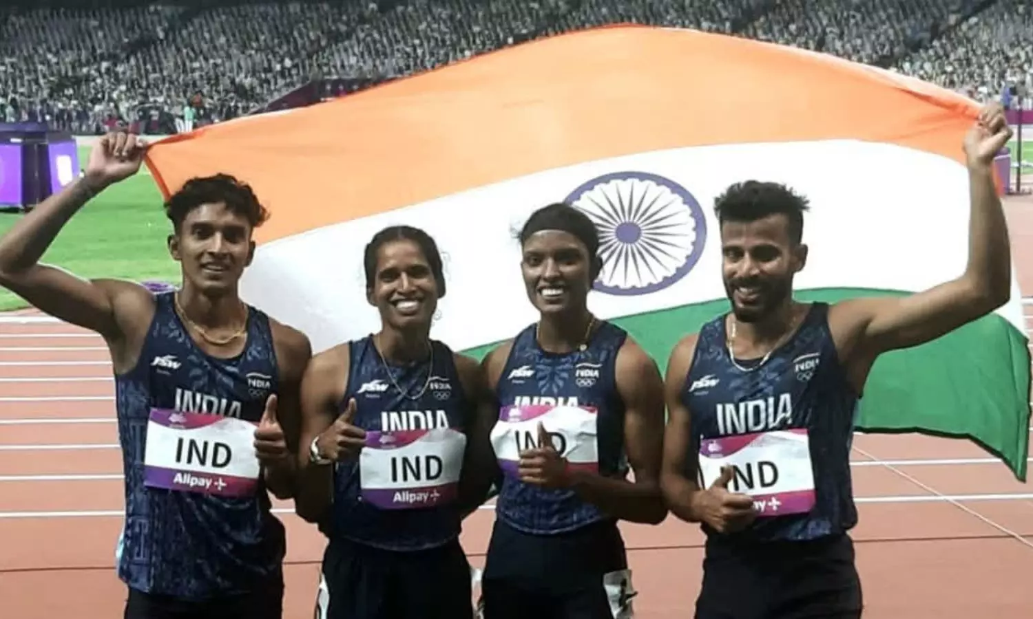 Indian mixed relay team breaks national record, wins gold in Asian Relays
