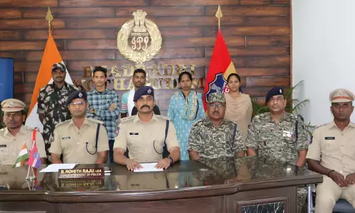 Two area committee members and one village committee in-charge of banned CPI-Maoist party surrender