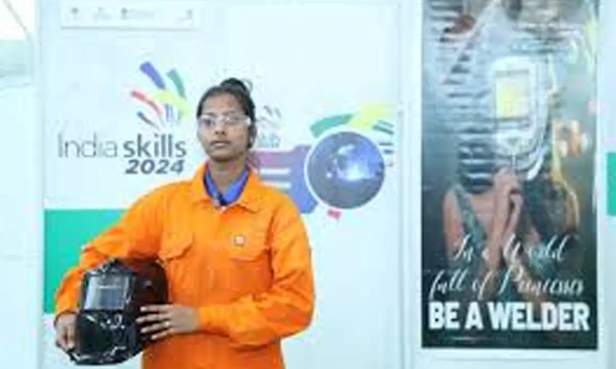 170+ women participate in male-dominated trades at IndiaSkills 2024