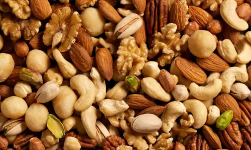 Has the Indian consumption of nuts and dry fruits grown as much as the West ?