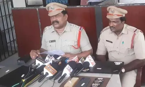 Dwarka zone circle  inspector Ch Srinivasa Rao speaking to the  media in Visakhapatnam on Thursday