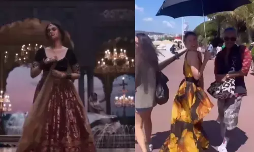 Aditi Rao Hydari recreates viral Gaja Gamini walk at Cannes 2024 as Enterment
