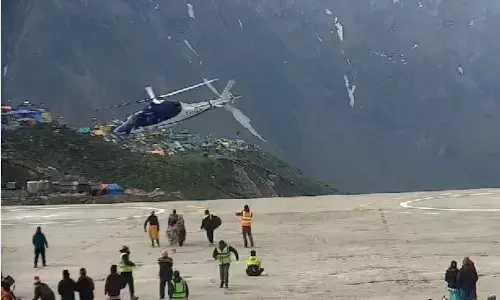 Chopper makes hard-landing