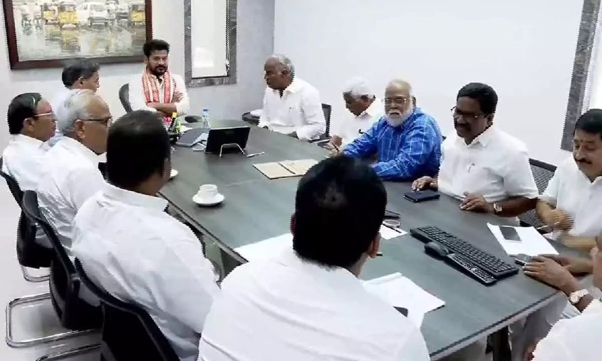 Leaders from CPI, CPM and Telangana Jana Samithi Meet CM Revanth Reddy