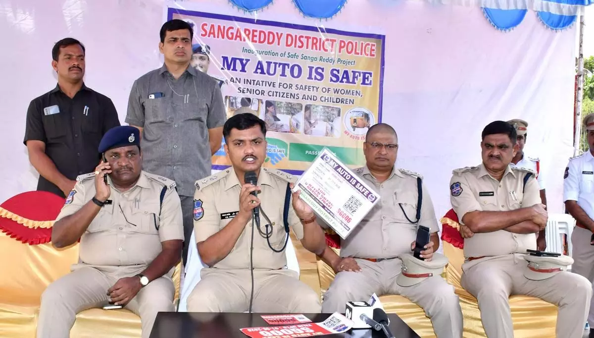 District SP Launches MY AUTO IS SAFE Program for Safe Travel in Sangareddy District
