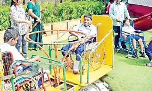 Karimnagar Municipal Corporation’s negligence halts disability park construction