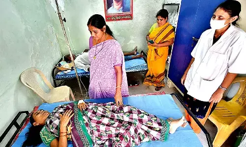 Water samples collected for lab tests in Moghalrajpuram