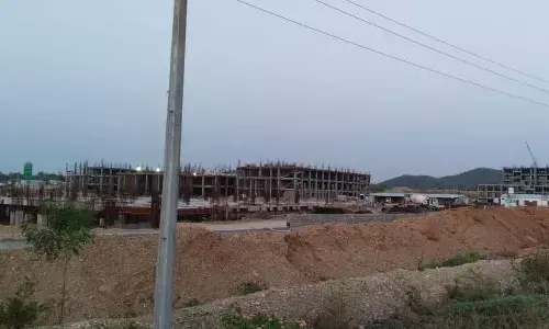 Medical College under construction at Markapuram on Thursday