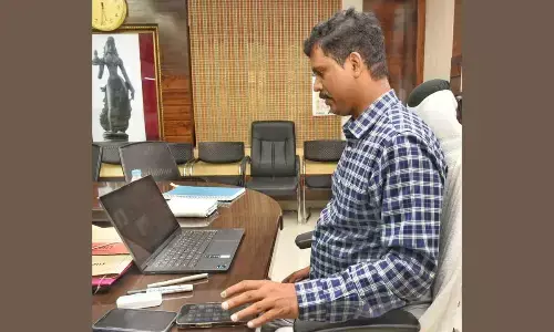 NTR district collector S Dilli Rao conducting a video conference on Thursday