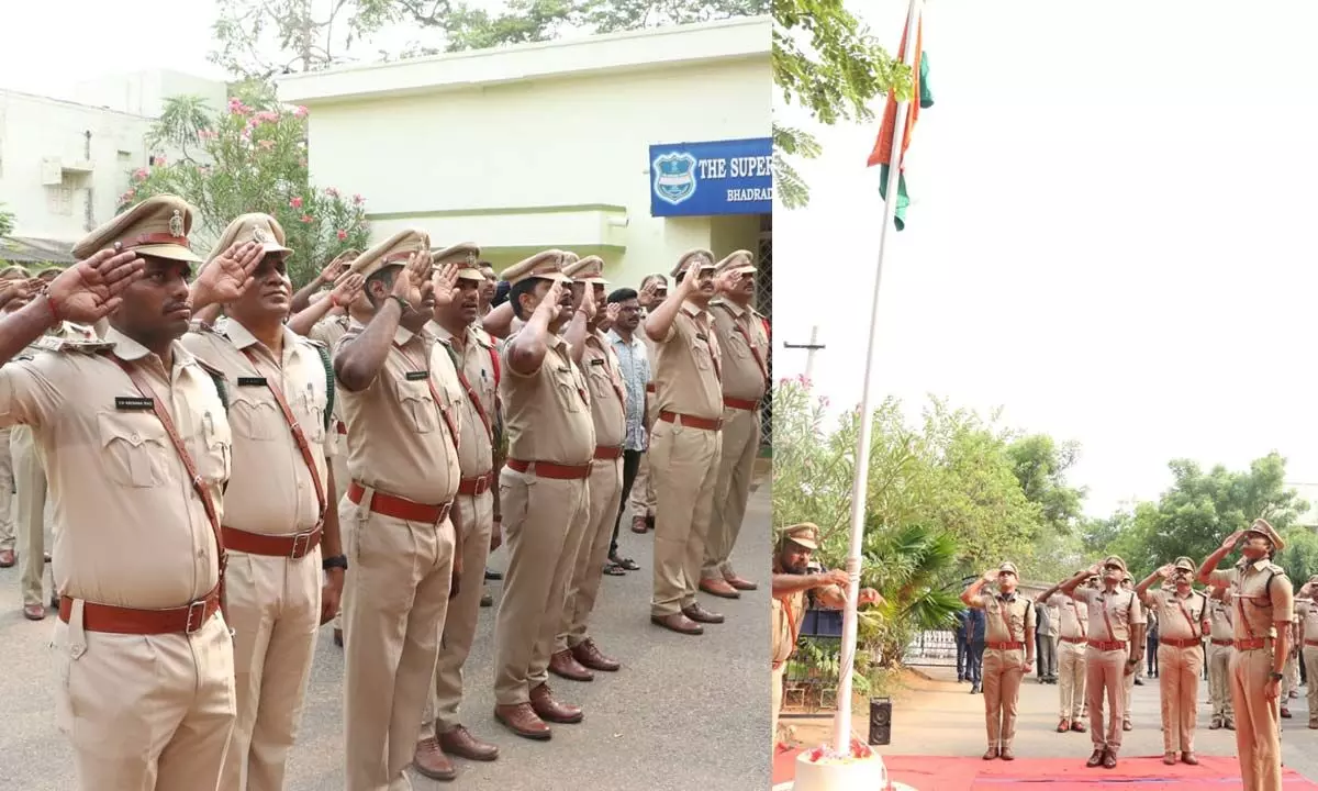 District SP Rohit Raju IPS congratulated the people of the district, police officers and staff on Telangana Independence Day