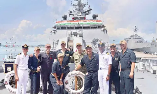 Indian Naval Ship Shivalik departs Singapore