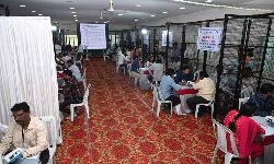 Counting  of votes in Mushirabad constituency under Secunderabad Lok Sabha election segment counting at AV College on Tuesday.