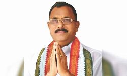 After the completion of 5th round Congress party candidate Mallu Ravi leads with 109775 votes.