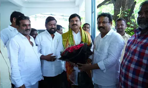 Congress MLA Sri Ganesh thanks Ponguleti Srinivasa Reddy for support in By-election
