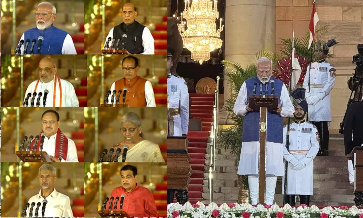 Beginning of Modi 3.0: New NDA govt takes shape, PM Modi along with Cabinet takes oath