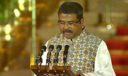 Dharmendra Pradhan takes oath as Union Cabinet Minister