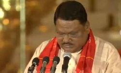 Jual Oram takes oath as Union Cabinet Minister Jual Oram takes oath as Union Cabinet Minister