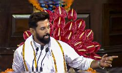 LJP-RV leader Chirag Paswan administered oath as Union Cabinet Minister by President Droupadi Murmu LJP-RV leader Chirag Paswan administered oath as Union Cabinet Minister by President Droupadi Murmu