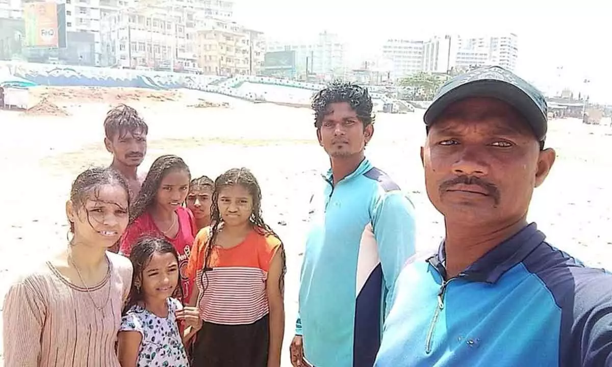 Greater Visakhapatnam Municipal Corporation lifeguards rescued a girl in Visakhapatnam on Sunday