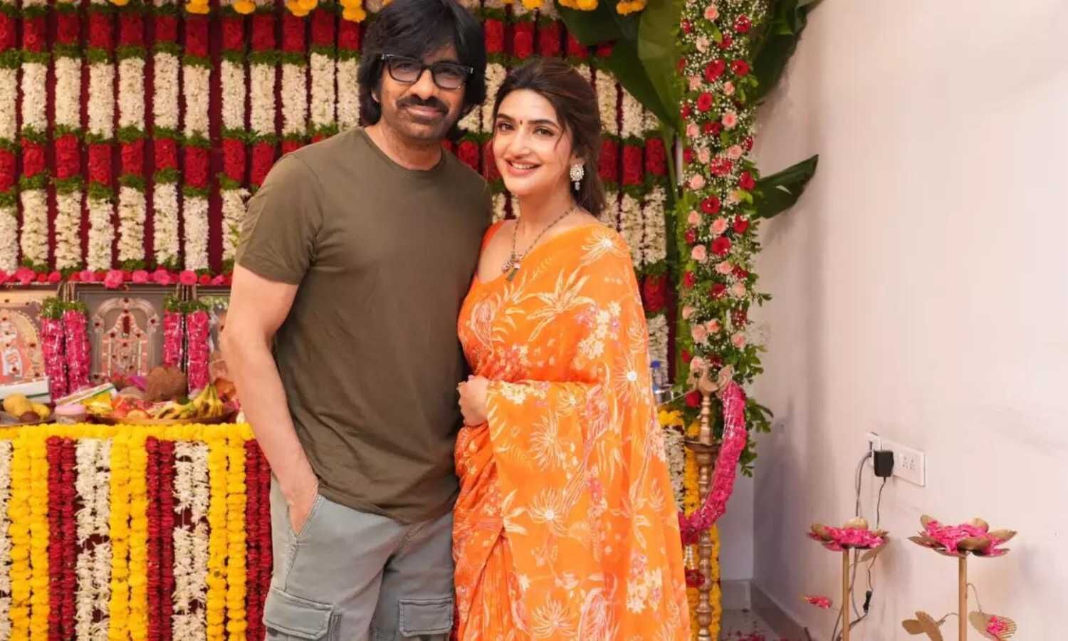 Mass Maharaja Ravi Teja and Sreeleela's New Movie Launched with Grand Pooja Ceremony