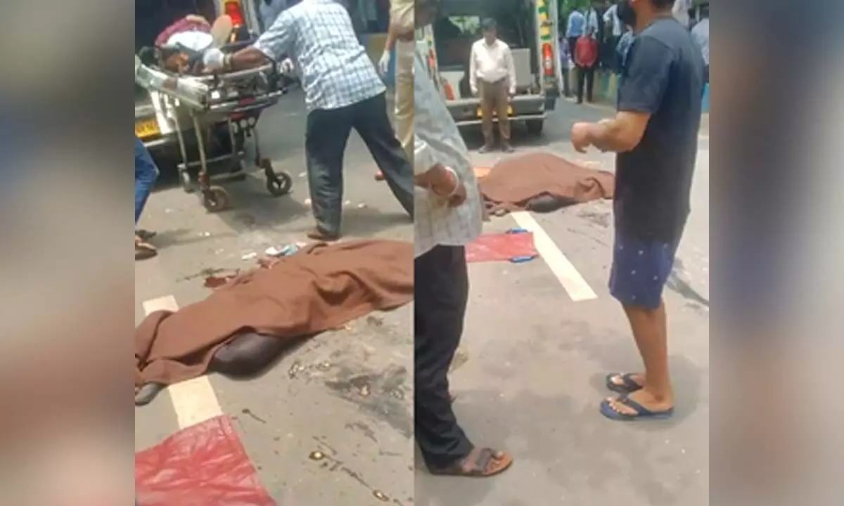 Thane cop and woman on motorcycle mowed down by speeding dumper