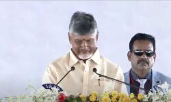 Naidu takes oath at 11.34 am as 4.0 CM