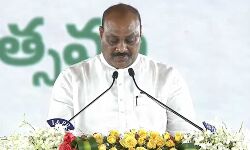 TDP state president K Achennaidu took the oath and he was elected from Tekkali.