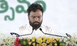 Vasamsetti Subhash took the oath. He belongs to Setti Balija caste and won from Ramchandrapuram Vasamsetti Subhash took the oath. He belongs to Setti Balija caste and won from Ramchandrapuram