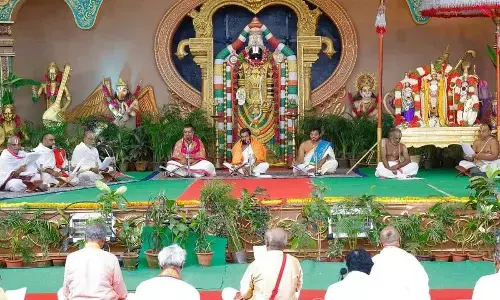 Vedic pundits render Ayodhya Kanda Parayanam at Tirumala on Tuesday