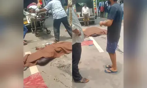 Thane cop and woman on motorcycle mowed down by speeding dumper