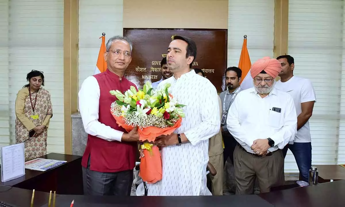 Jayant Chaudhary assumes charge of MSDE as Minister of State (Independent Charge)