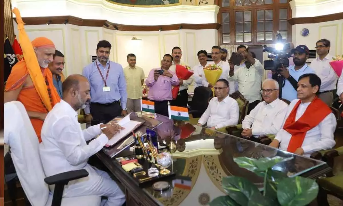 Bandi Sanjay Kumar Takes Charge as Union Minister of State for Home Affairs