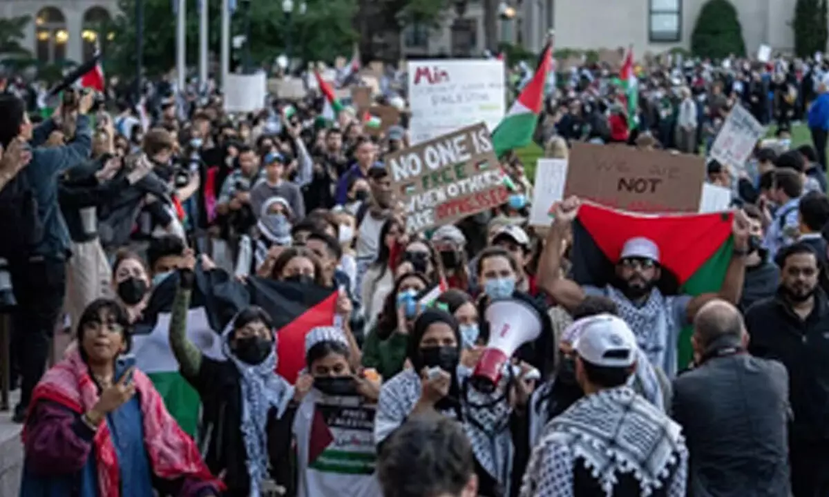Pro-Palestinian protesters take over student services building at California State University
