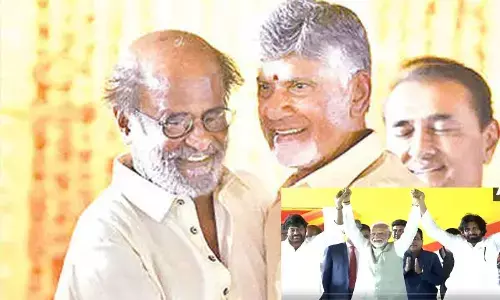 Rajinikanth, Chiranjeevi among galaxy of stars at Naidu’s swearing-in