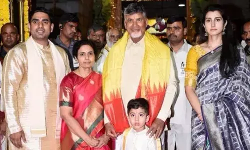 AP CM Nara Chandrababu takes darshan at Tirumala, to assume charge as CM today