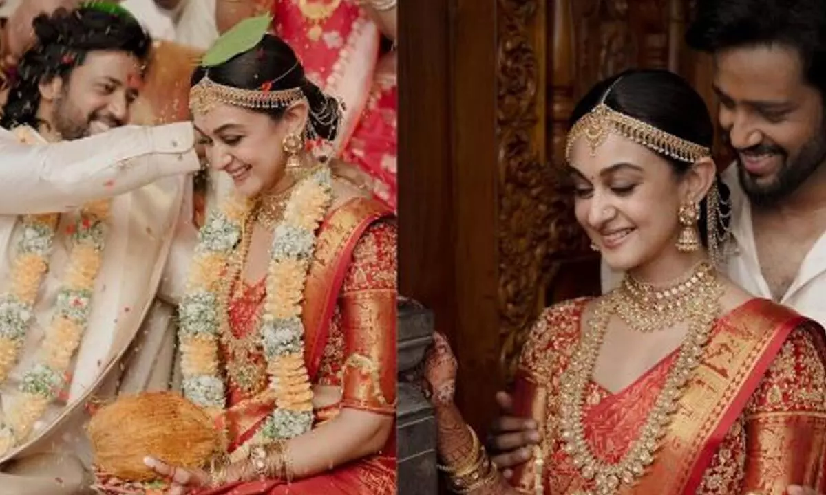 Actress Aishwarya Arjun wedding pics go viral