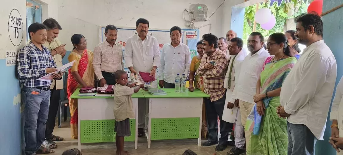 MLA Shri Payam Garu was the chief guest at the Amma Adarsh School Mana Ooru Mana Body program.