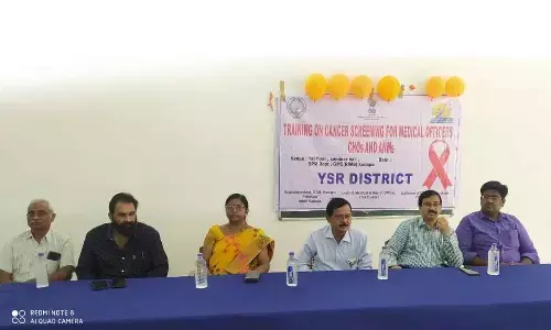 Training on cancer screening being held at GGH RIMS in  Kadapa on Thursday