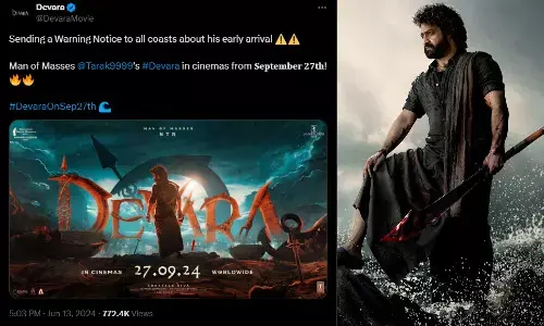 Jr NTRs Devara Part 1 release preponed to September 27