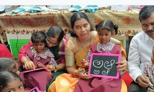 ZP Chairperson Saritha participates in Badi Bata at kottapalli